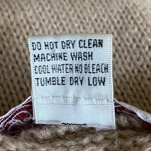 Vintage BJ Barrett Cable Knit Sweater Vest Tan Golf Old Money Academia Grandpa-M - Picture 9 of 9